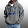 Memphis EST 1912 Half Quarter Zip Waffle Hoodie 2