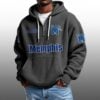 Memphis EST 1912 Half Quarter Zip Waffle Hoodie 4