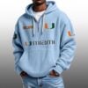 Miami EST 1926 Half Quarter Zip Waffle Hoodie 2