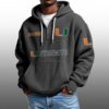 Miami EST 1926 Half Quarter Zip Waffle Hoodie 4