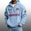 Minnesota EST 1882 Half Quarter Zip Waffle Hoodie 9 Minnesota EST 1882 Half Quarter Zip Waffle Hoodie