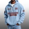 Mississippi State EST 1895 Half Quarter Zip Waffle Hoodie 4