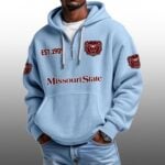 Missouri State EST 1909 Half Quarter Zip Waffle Hoodie