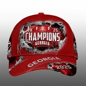 17 Georgia Bulldogs Football 2025 SEC Champions Cap