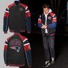 NE Patriots Drake Maye AFC Bomber Jacket 3