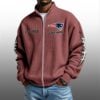 NE Patriots EST 1959 Quarter Zip Waffe Sweatshirt 4