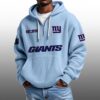 NY Giants EST 1925 Half Quarter Zip Waffle Hoodie 2