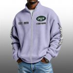 NY Jets EST 1959 Quarter Zip Waffle Sweatshirt