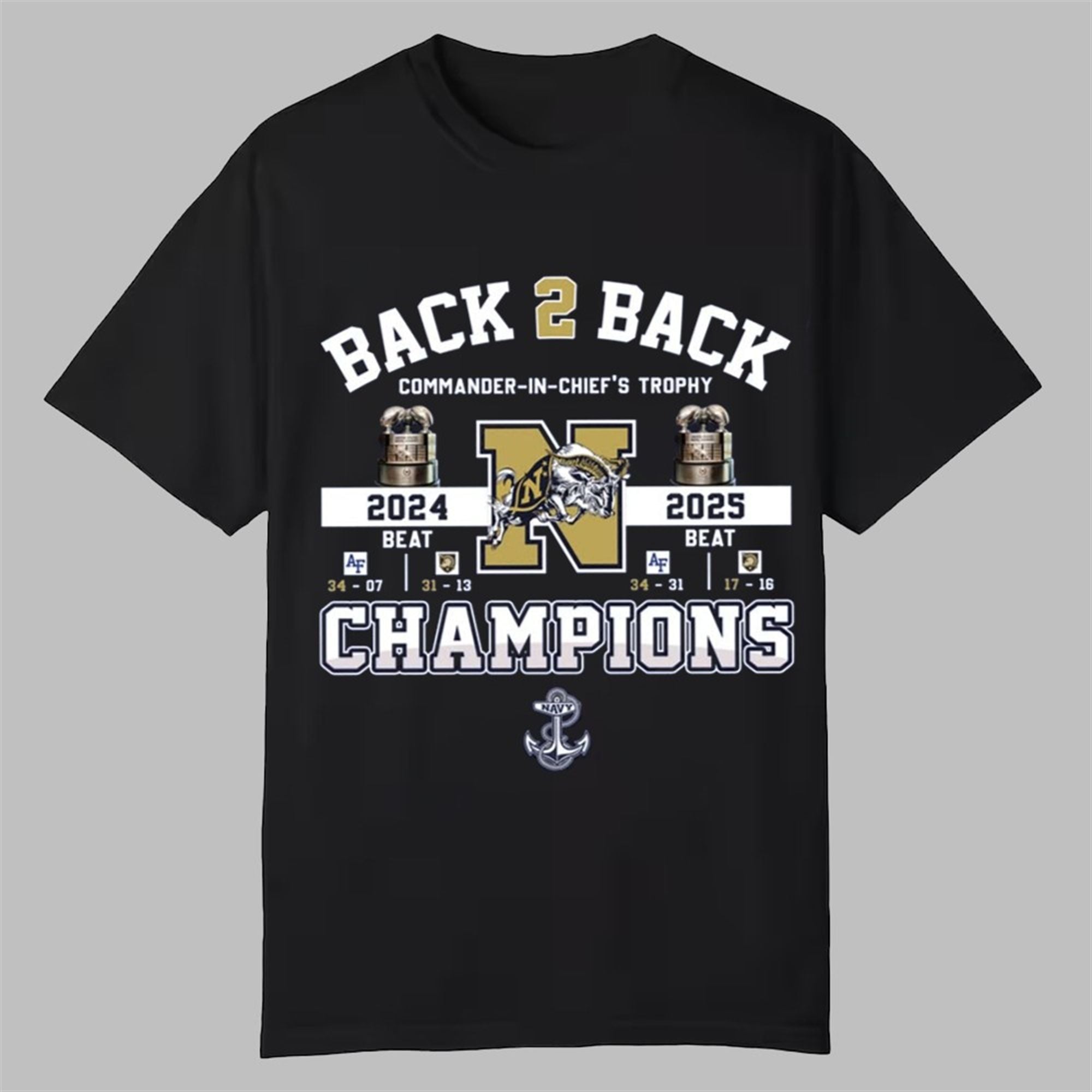 Navy Midshipmen 2024 2025 Commander in Chief's Trophy Champions Shirt 1 Navy Midshipmen 2024 2025 Commander in Chiefs Trophy Champions Shirt 1