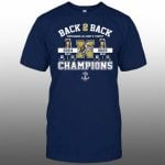 2024 2025 Navy Midshipmen Back To Back Champions Commander In Chief's Trophy Shirt