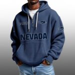 Nevada EST 1896 Half Quarter Zip Waffle Hoodie