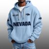 Nevada EST 1896 Half Quarter Zip Waffle Hoodie 4