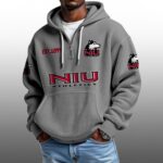 Northern Illinois Huskies EST 1899 Half Quarter Zip Waffle Hoodie
