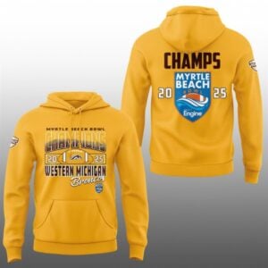 Western Michigan Broncos Football 2025 Myrtle Beach Bowl Champs Hoodie 1 1
