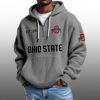 Buckeyes EST 1890 Half Quarter Zip Waffle Hoodie