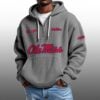 Ole Miss EST 1893 Half Quarter Zip Waffle Hoodie 1