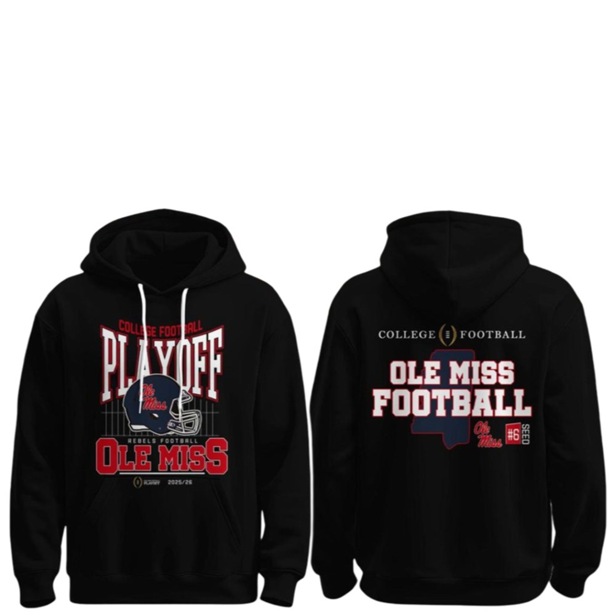 Ole Miss Rebels 2025 2026 College Football Playoff Hoodie 2 Ole Miss Rebels 2025 2026 College Football Playoff Hoodie 1 2