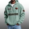 Oregon State EST 1893 Half Quarter Zip Waffle Hoodie