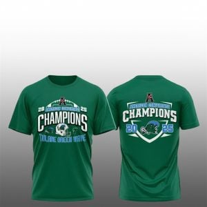 1 Tulane Green Wave American Conderence 2025 Champions Shirt