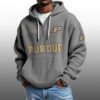 Purdue EST 1887 Half Quarter Zip Waffle Hoodie 2
