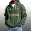 Purdue EST 1887 Half Quarter Zip Waffle Hoodie 3