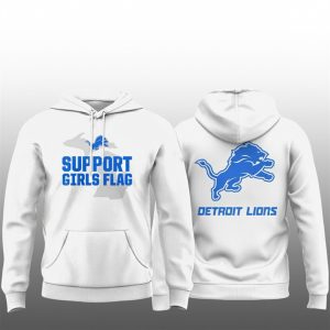 1 Detroit Lions Support Girls Flag Hoodie