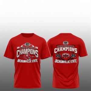 7 Jacksonville State Gamecocks 2025 Conference USA Champions 2025 Football Shirt
