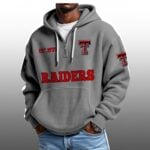 Raiders EST 1925 Half Quarter Zip Waffle Hoodie