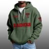 Raiders EST 1925 Half Quarter Zip Waffle Hoodie