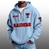 Raiders EST 1925 Half Quarter Zip Waffle Hoodie 2
