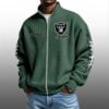 Raiders EST 1960 Quarter Zip Waffle Sweatshirt 6 Raiders EST 1960 Quarter Zip Waffe Sweatshirt 2