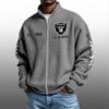 Raiders EST 1960 Quarter Zip Waffle Sweatshirt 7 Raiders EST 1960 Quarter Zip Waffe Sweatshirt 3