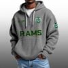 Rams EST 1893 Half Quarter Zip Waffle Hoodie 2