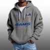 Rams EST 1937 Half Quarter Zip Waffle Hoodie 1