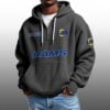 Rams EST 1937 Half Quarter Zip Waffle Hoodie 2