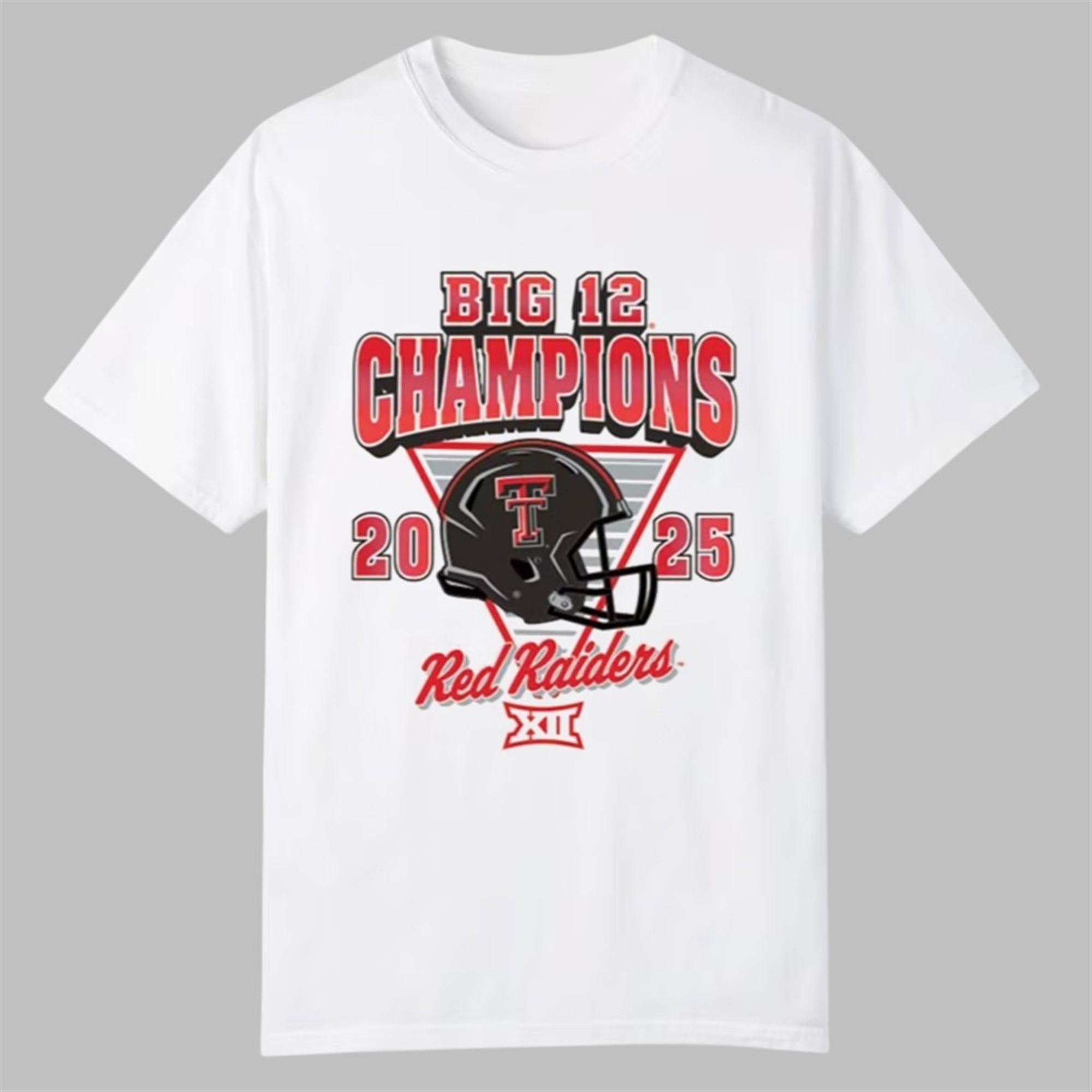 Red Raiders 2025 Big 12 Football Champions HELMET Shirt 1 Red Raiders 2025 Big 12 Football Champions HELMET Shirt 0 0