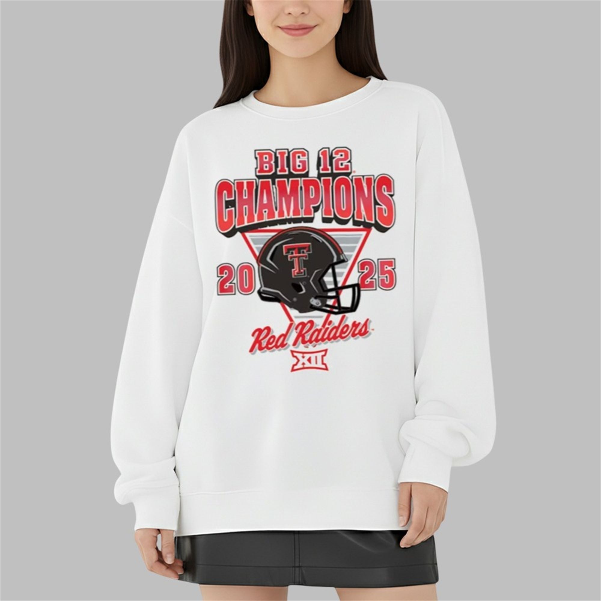 Red Raiders 2025 Big 12 Football Champions HELMET Shirt 5 Red Raiders 2025 Big 12 Football Champions HELMET Shirt 3 9