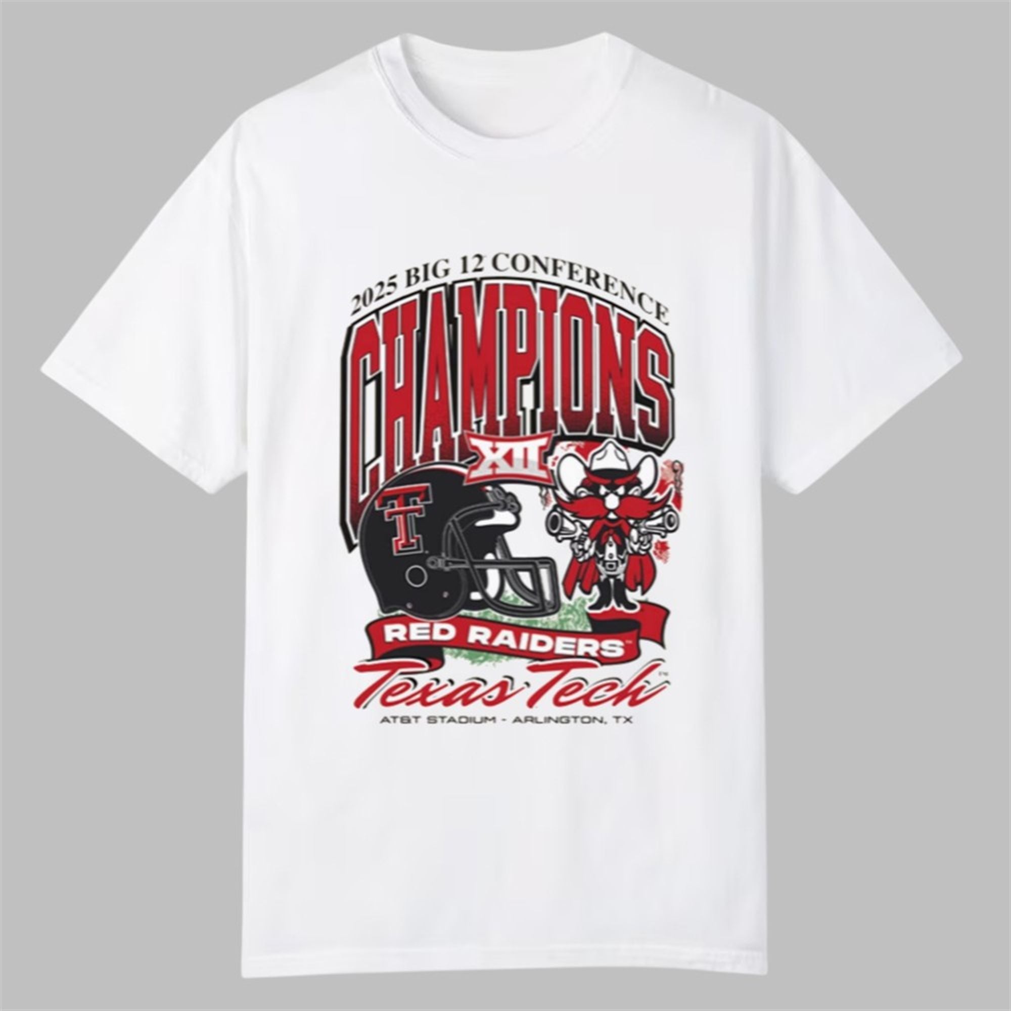 Red Raiders 2025 Big 12 Football Champions Mascot Shirt 1 Red Raiders 2025 Big 12 Football Champions Mascot Shirt 0 0