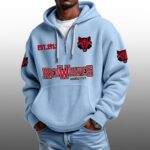 Red Wolves Arkansas State EST 1911 Half Quarter Zip Waffle Hoodie