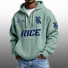 Rice EST 1912 Half Quarter Zip Waffle Hoodie 3
