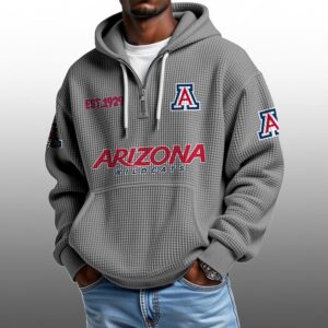 Arizona EST 1929 Half Quarter Zip Waffle Hoodie 1