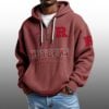 Rutgers EST 1869 Half Quarter Zip Waffle Hoodie 1