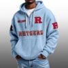 Rutgers EST 1869 Half Quarter Zip Waffle Hoodie 2
