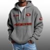 SF 49ers EST 1944 Half Quarter Zip Waffle Hoodie 3