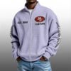 SF 49ers EST 1944 Quarter Zip Waffle Sweatshirt