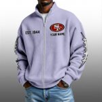 SF 49ers EST 1944 Quarter Zip Waffle Sweatshirt