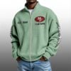 SF 49ers EST 1944 Quarter Zip Waffe Sweatshirt 2