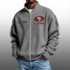 SF 49ers EST 1944 Quarter Zip Waffe Sweatshirt 3