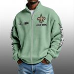 Saints EST 1966 Quarter Zip Waffle Sweatshirt
