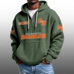 Sam Houston Bearkats EST 1912 Half Quarter Zip Waffle Hoodie